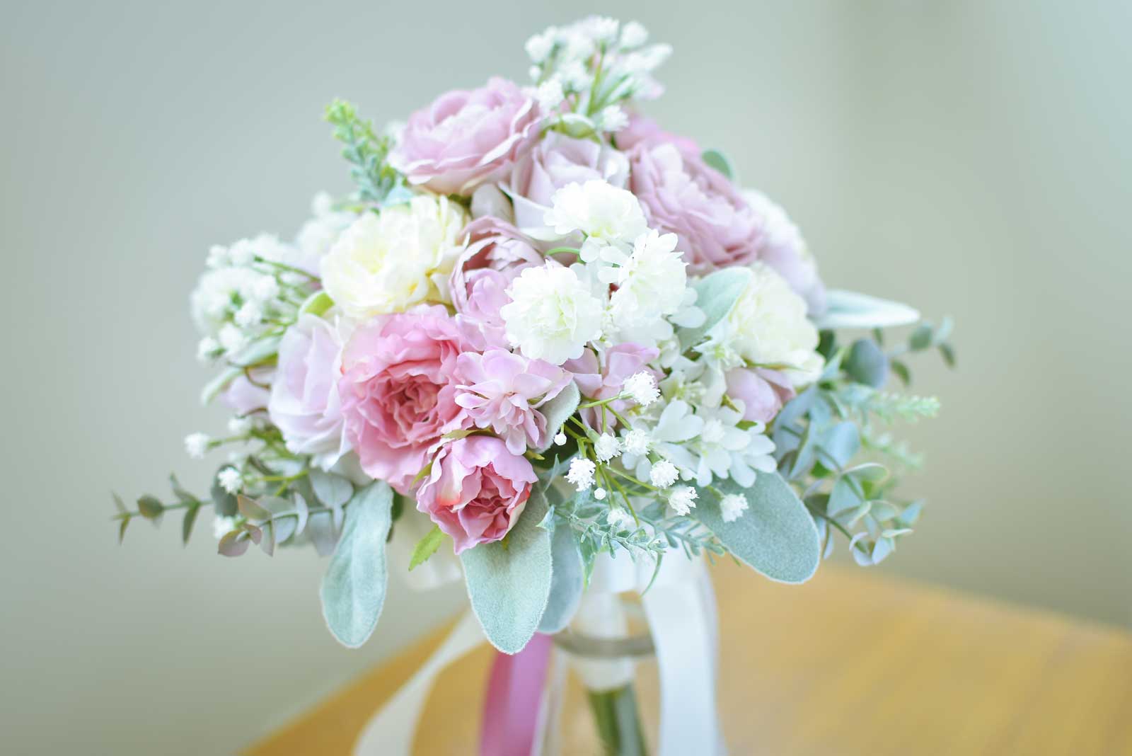 artificial flower bouquet pink