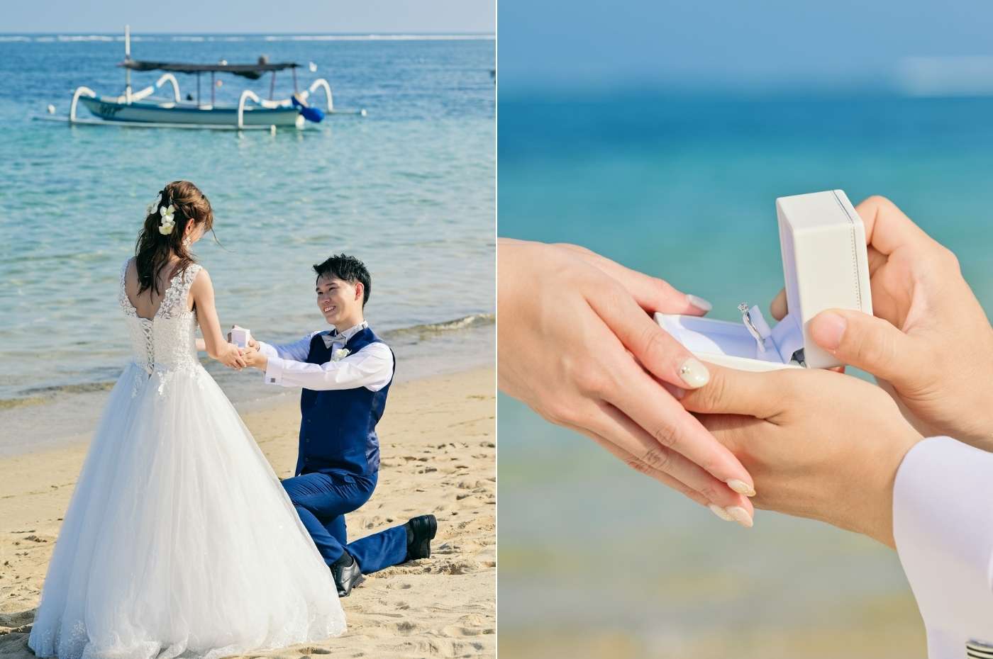 リングボックスを使ったフォトウェディングアイディア